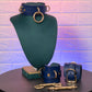 Classic Three D-Ring Collar & Cuffs Restraint Set