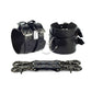 Black Bondage Cuffs with X-Straps