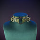 Green leather collar
