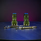 Green leather handcuffs