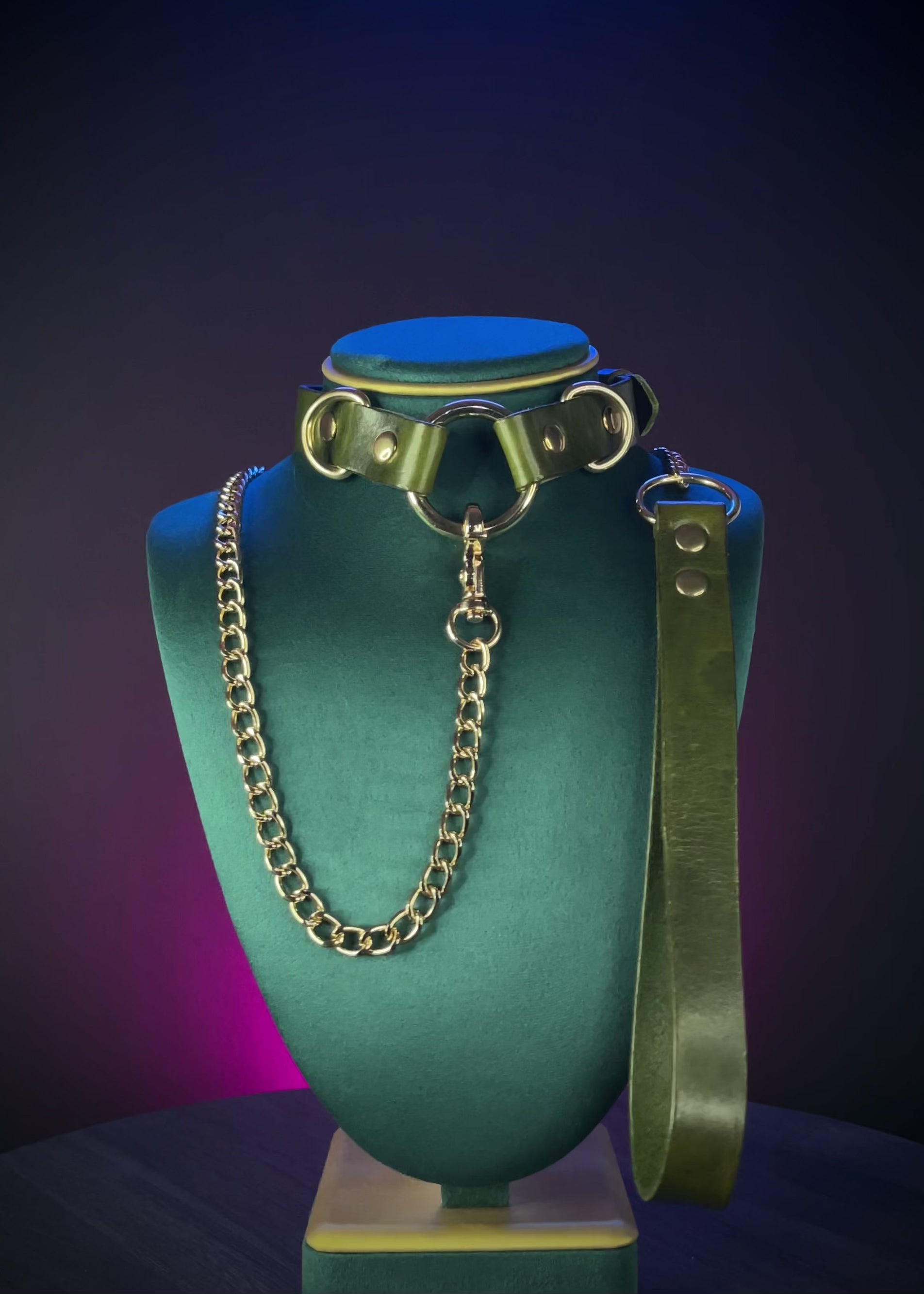 Bondage set collar and leash 