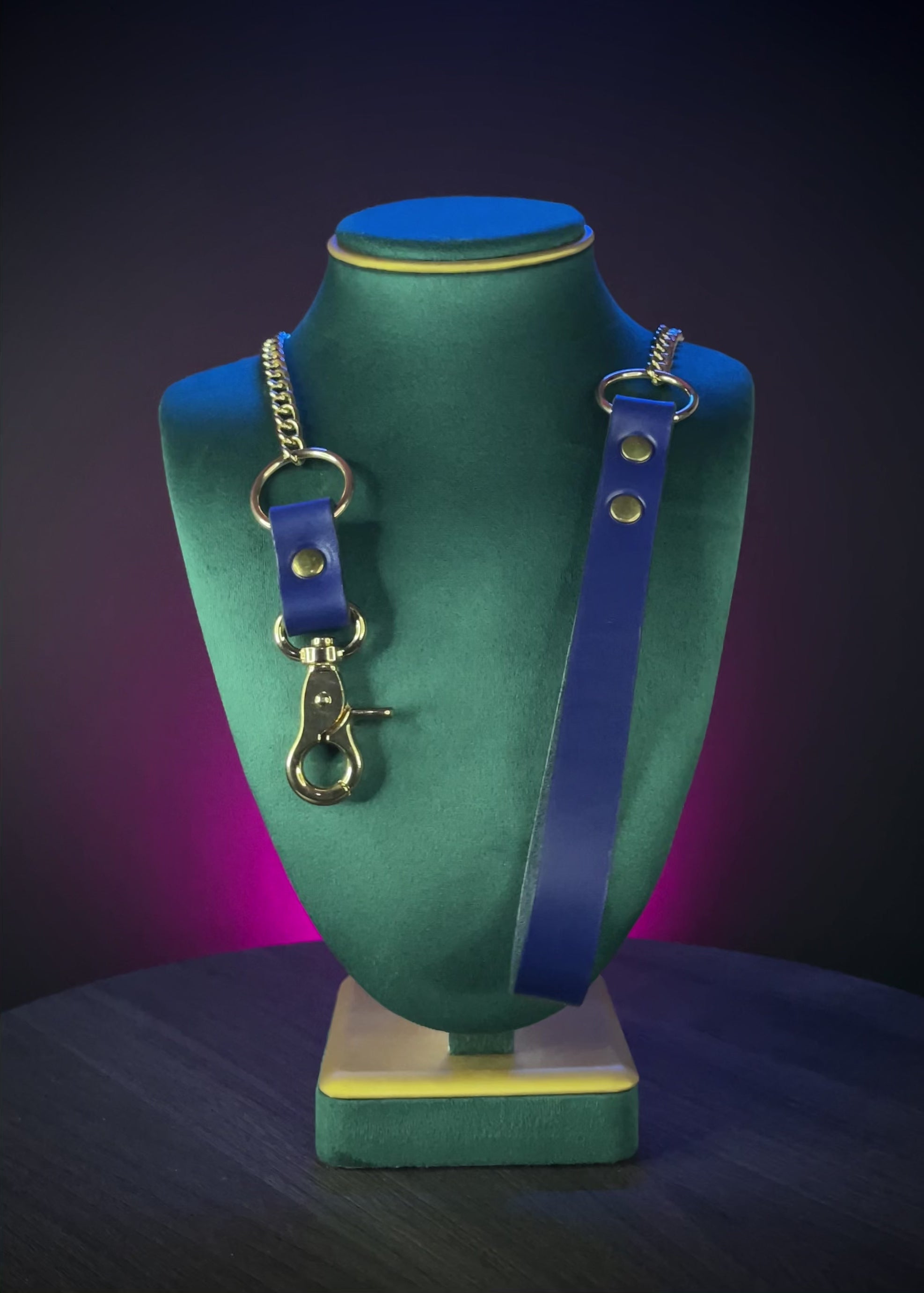 Blue bdsm leash
